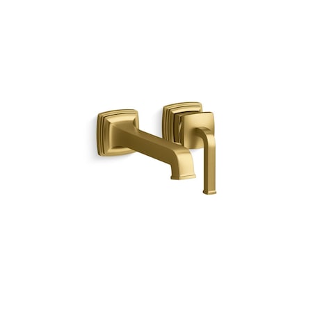 Kohler Riff Single-Handle Wall Mount Sink Fct Vibrant Brushed Moderne Brass 26431-4-2MB